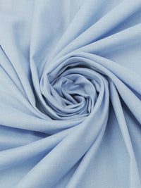 Soft Baby Blue 100% Cotton Basketweave Shirting 58W