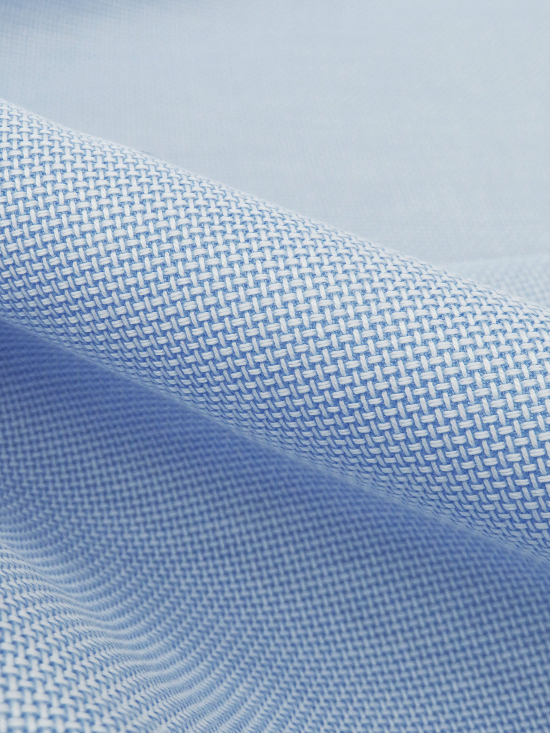 Soft Baby Blue 100% Cotton Basketweave Shirting 58W