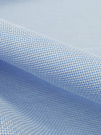Soft Baby Blue 100% Cotton Basketweave Shirting 58W