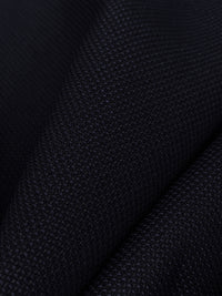 Midnight Navy 100% Wool Diamond Weave Suiting - NY Designer - 62W