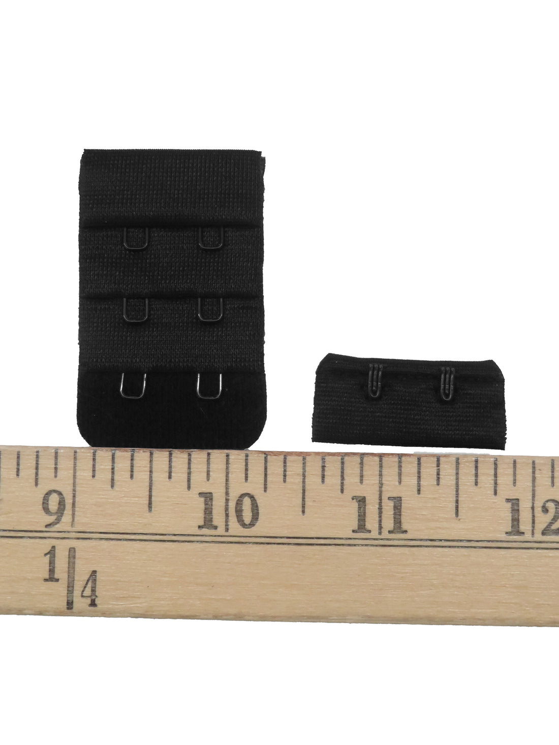 3x2 Pitch Black Bra Hook & Eye Closure Set