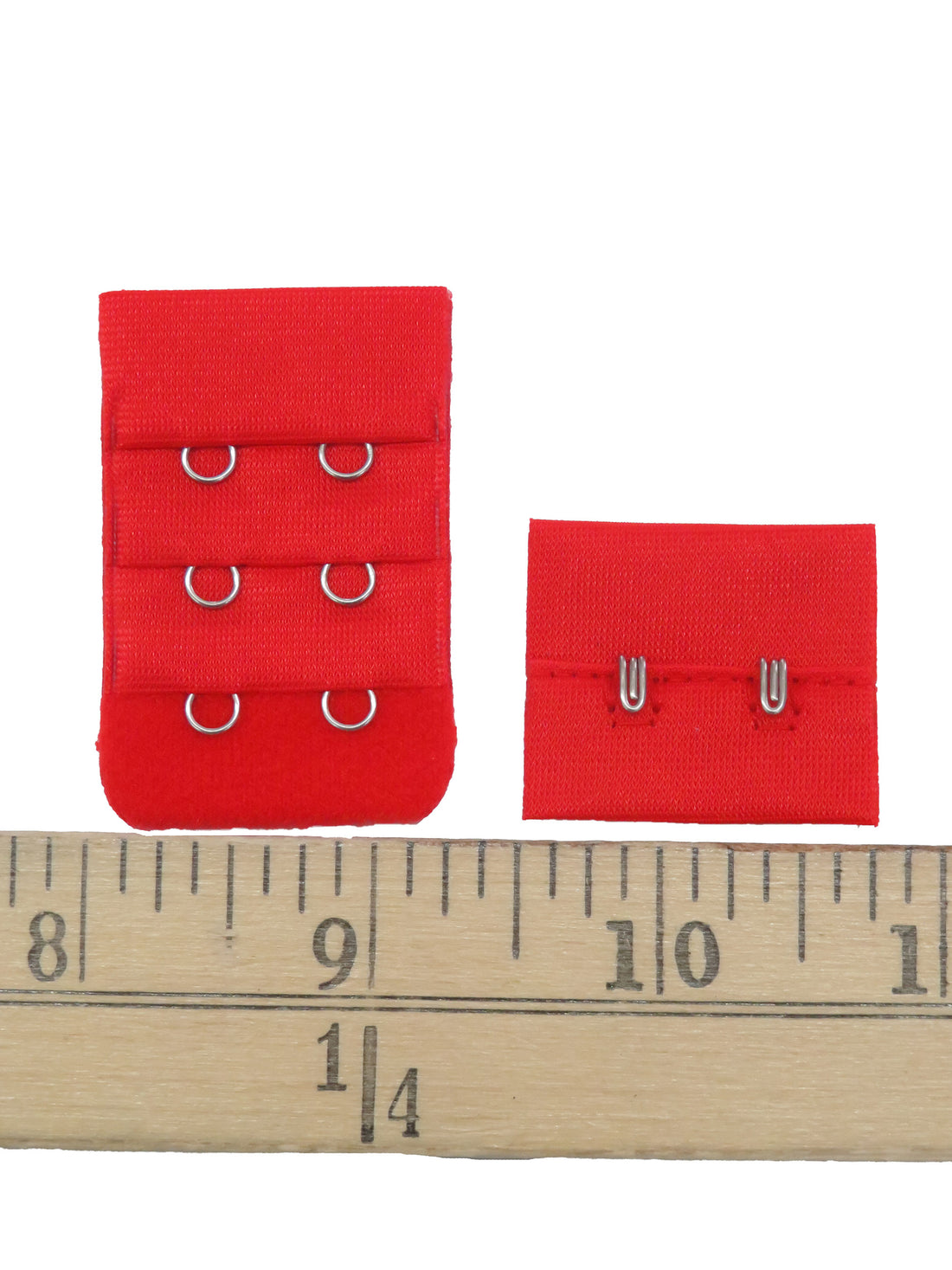 3x2 Fiery Red Bra Hook & Eye Closure Set