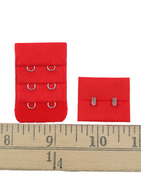 3x2 Fiery Red Bra Hook & Eye Closure Set