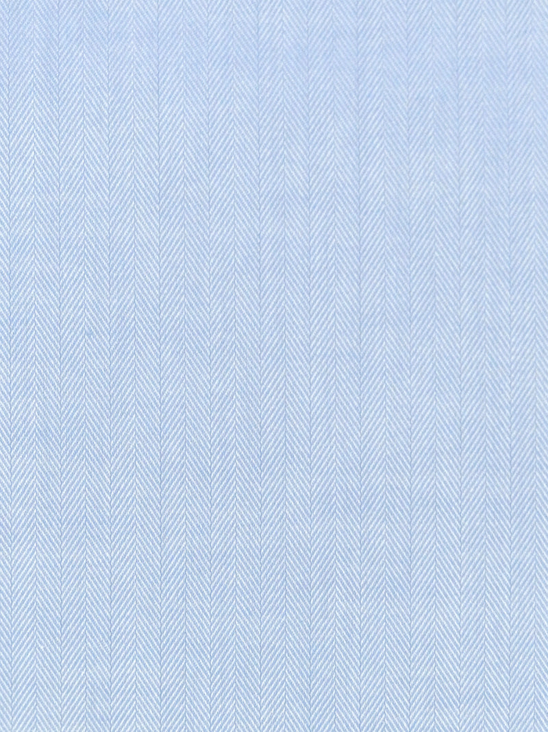 Breezy Blue/White 100% Cotton Vertical Herringbone Stripe Shirting 60W