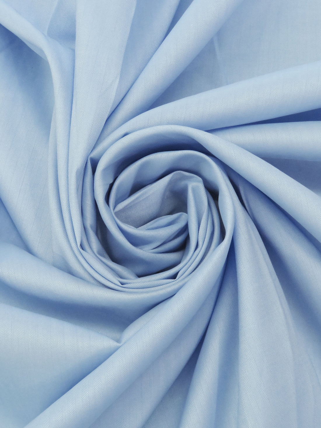 Breezy Blue/White 100% Cotton Vertical Herringbone Stripe Shirting 60W