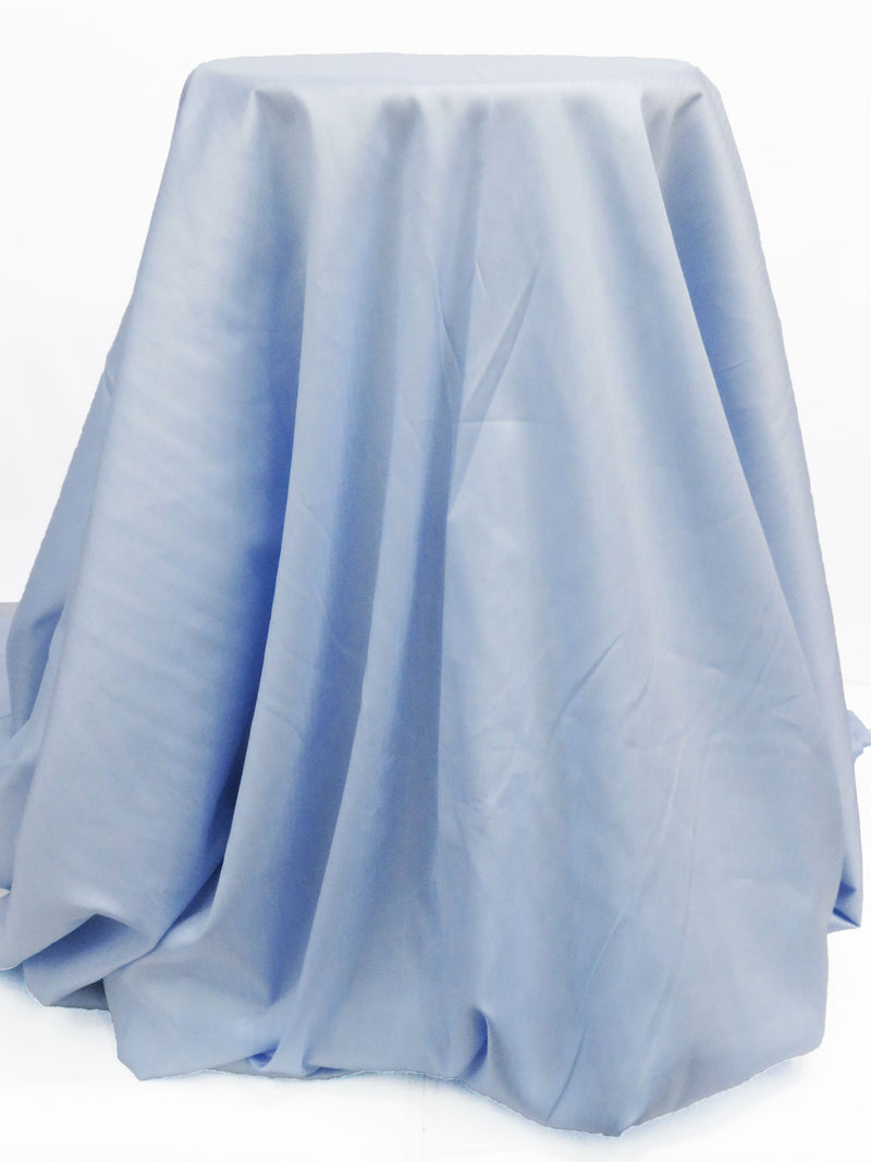 Breezy Blue/White 100% Cotton Vertical Herringbone Stripe Shirting 60W