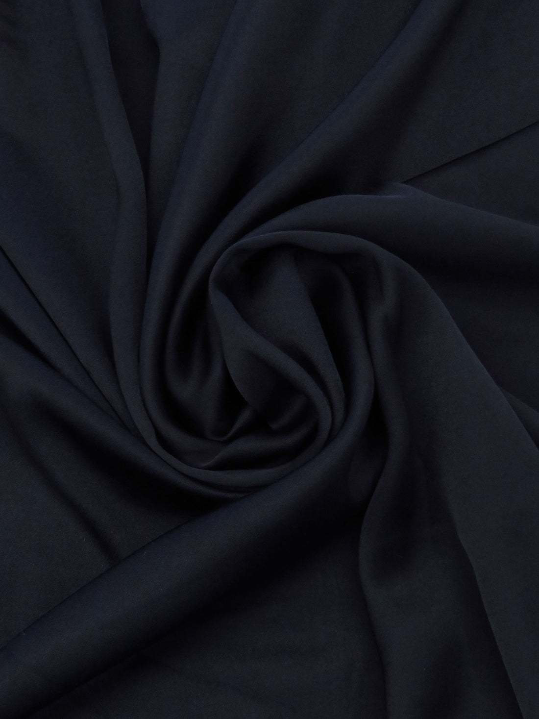 Muted Midnight Navy 100% Rayon Crepe-Back Satin - NY Designer - 56W