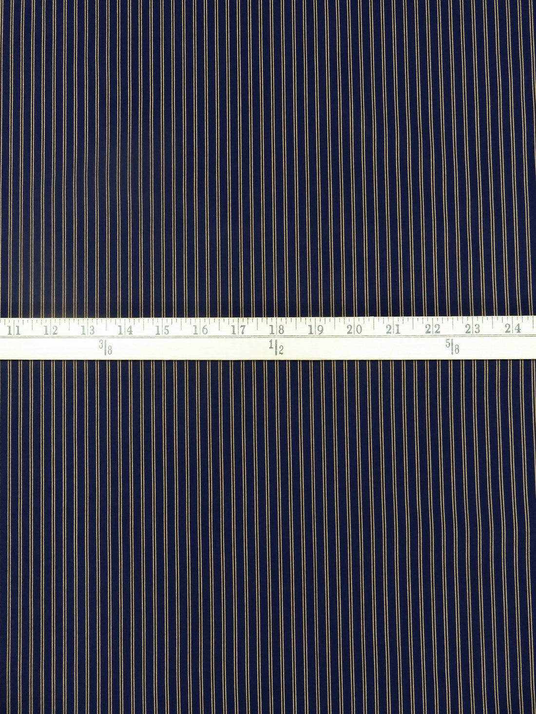 Dark Cetacean Blue/Dark Brown/Almond 100% Cotton Vertical Stripe Weave Shirting 60W