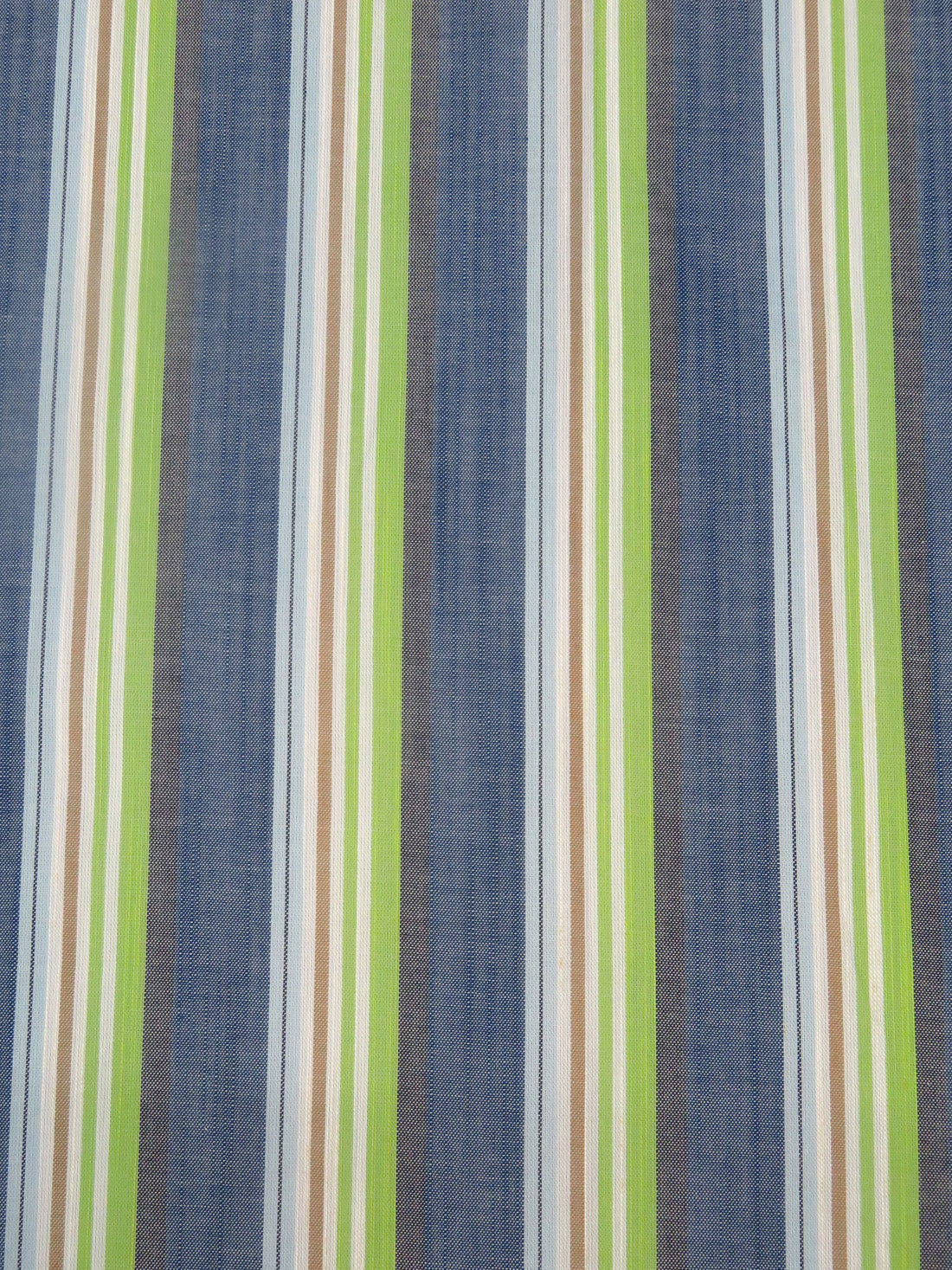 Dark Blue/White/Pistachio/Multi 100% Cotton Vertical Stripe Yarn-Dyed Weave Shirting 56W
