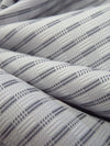 White/Dark Lavender Gray 100% Cotton Vertical Stripe Novelty Weave Shirting 58W
