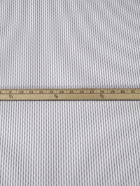 White/Dark Lavender Gray 100% Cotton Vertical Stripe Novelty Weave Shirting 58W