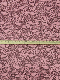 Flamingo/Cedar Brown Cotton/Lycra Woodland Print Stretch Corduroy - NY Designer - 52W