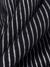 Dark Navy/White Polyester/Rayon/Lycra Vertical Stripe Double Knit - Imported From Italy - 60W