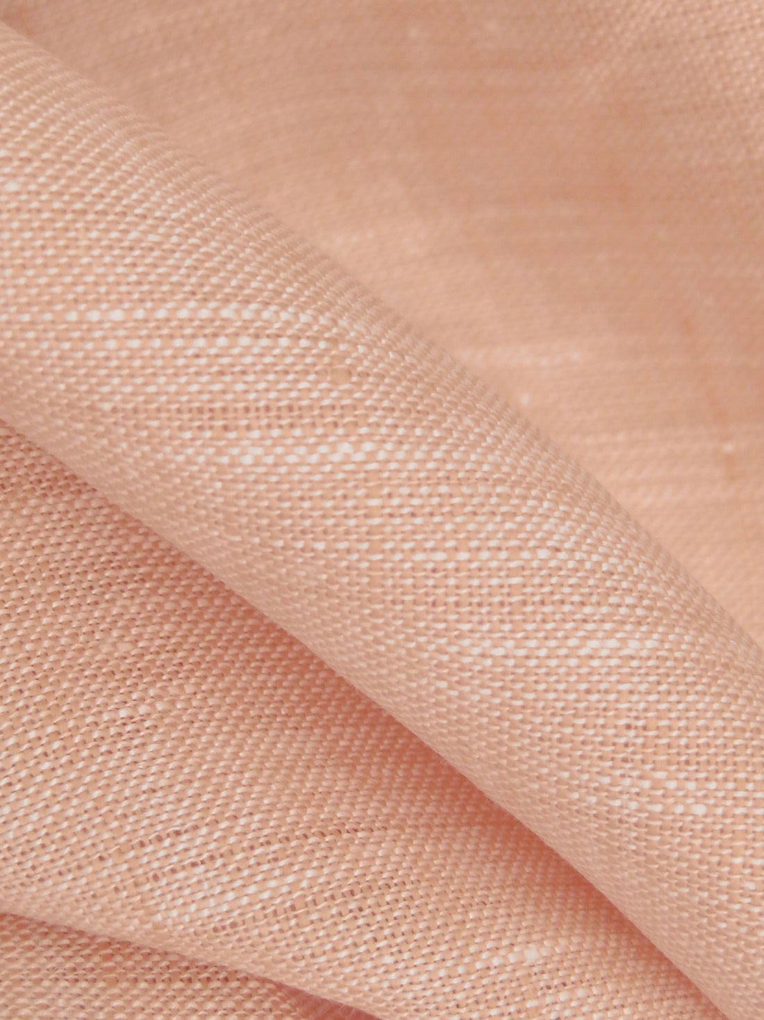 Light Pale Salmon 100% Linen Shirt Weight Woven 55W