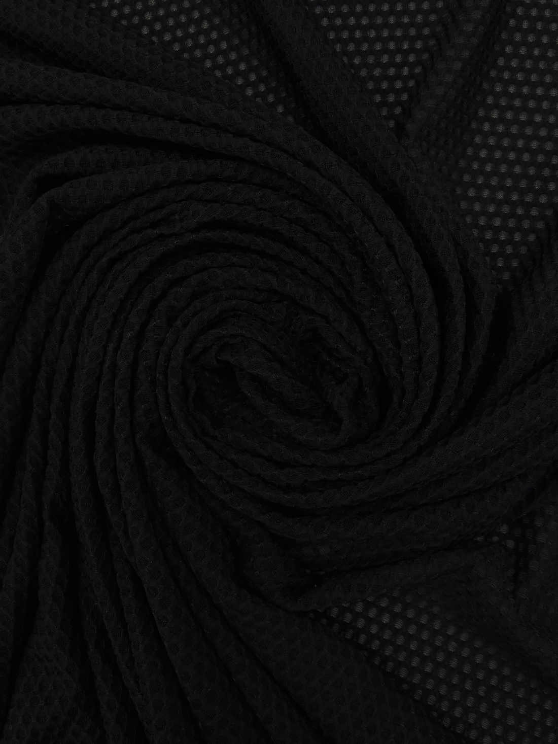 Black Polyester/Lycra Fishnet-Like Knit 52W