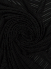 Black Polyester/Lycra Fishnet-Like Knit 52W