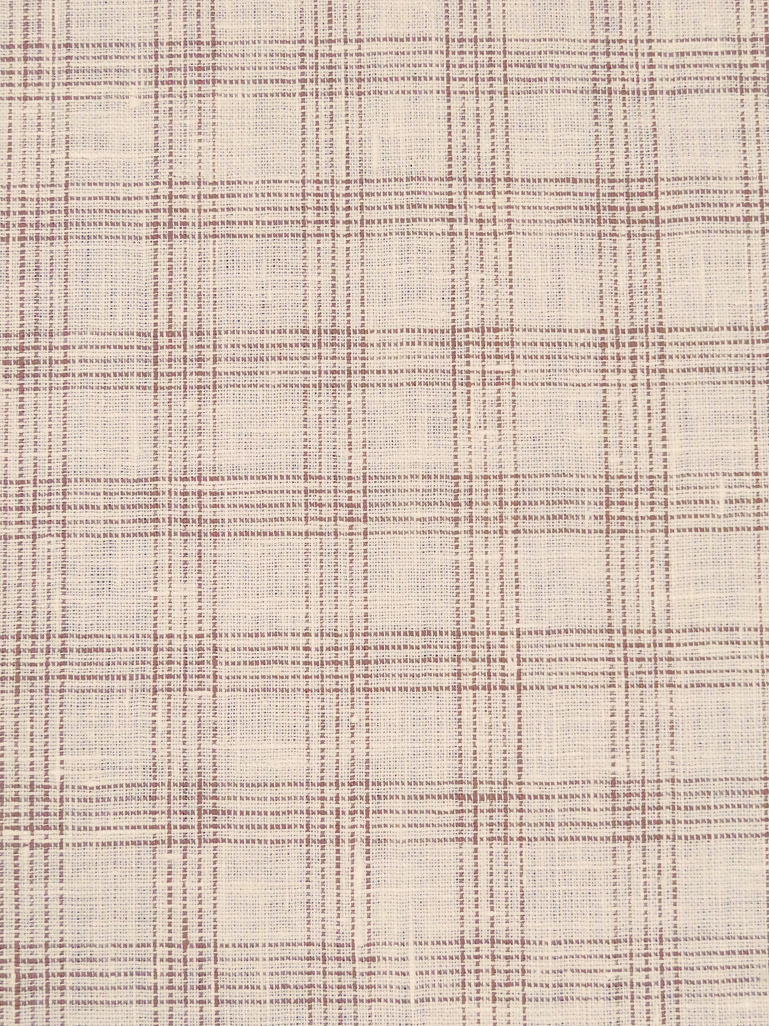Wheat/Pale Brown 100% Linen Windowpane Weave Shirt Weight Woven 57W