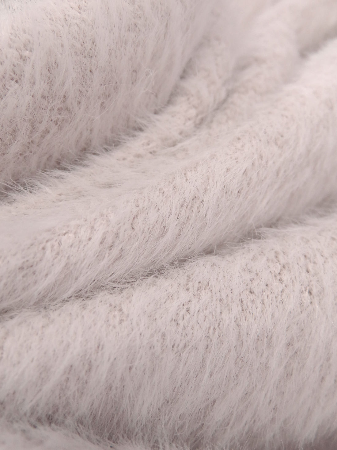 Very Soft Pink Polyester/Lycra Furry Sweater Knit - NY Designer - 64W