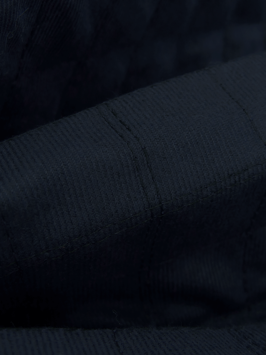 Midnight Navy/Black Cotton/Polyester Reversible Diamond Quilted Coating - NY Designer - 56W