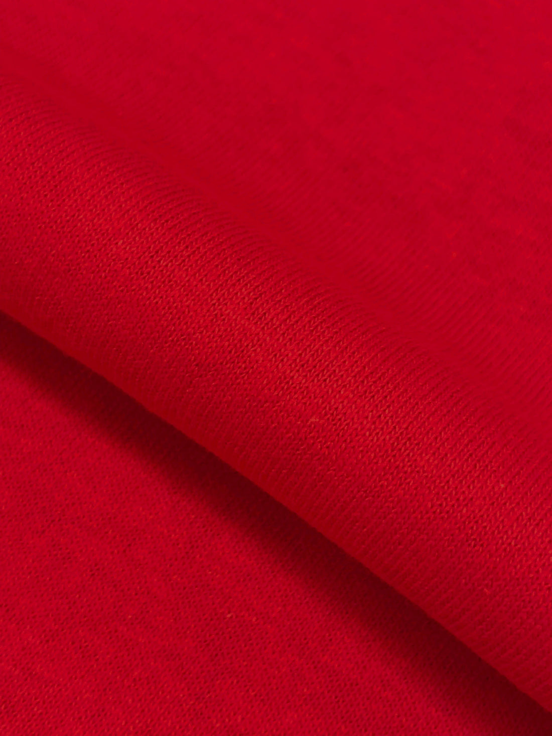 Amaranth Red 100% Organic Cotton 1x1 Tubular Rib Knit 24W
