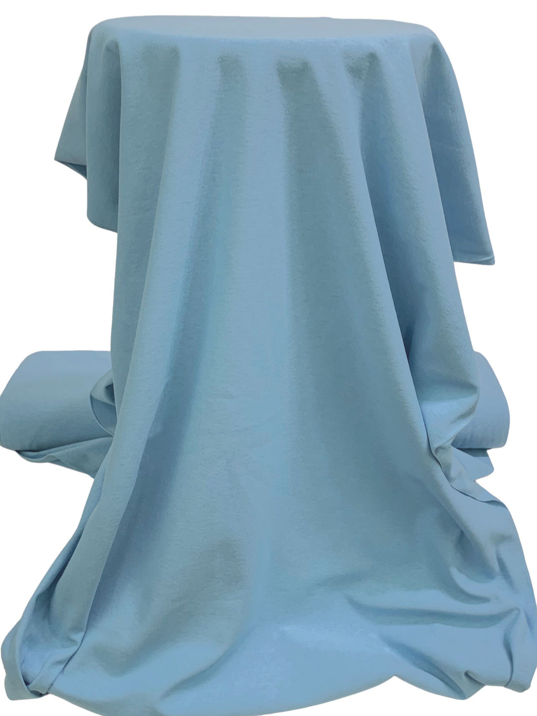 Moonstone Blue 100% Organic Cotton 1x1 Tubular Rib Knit 28W