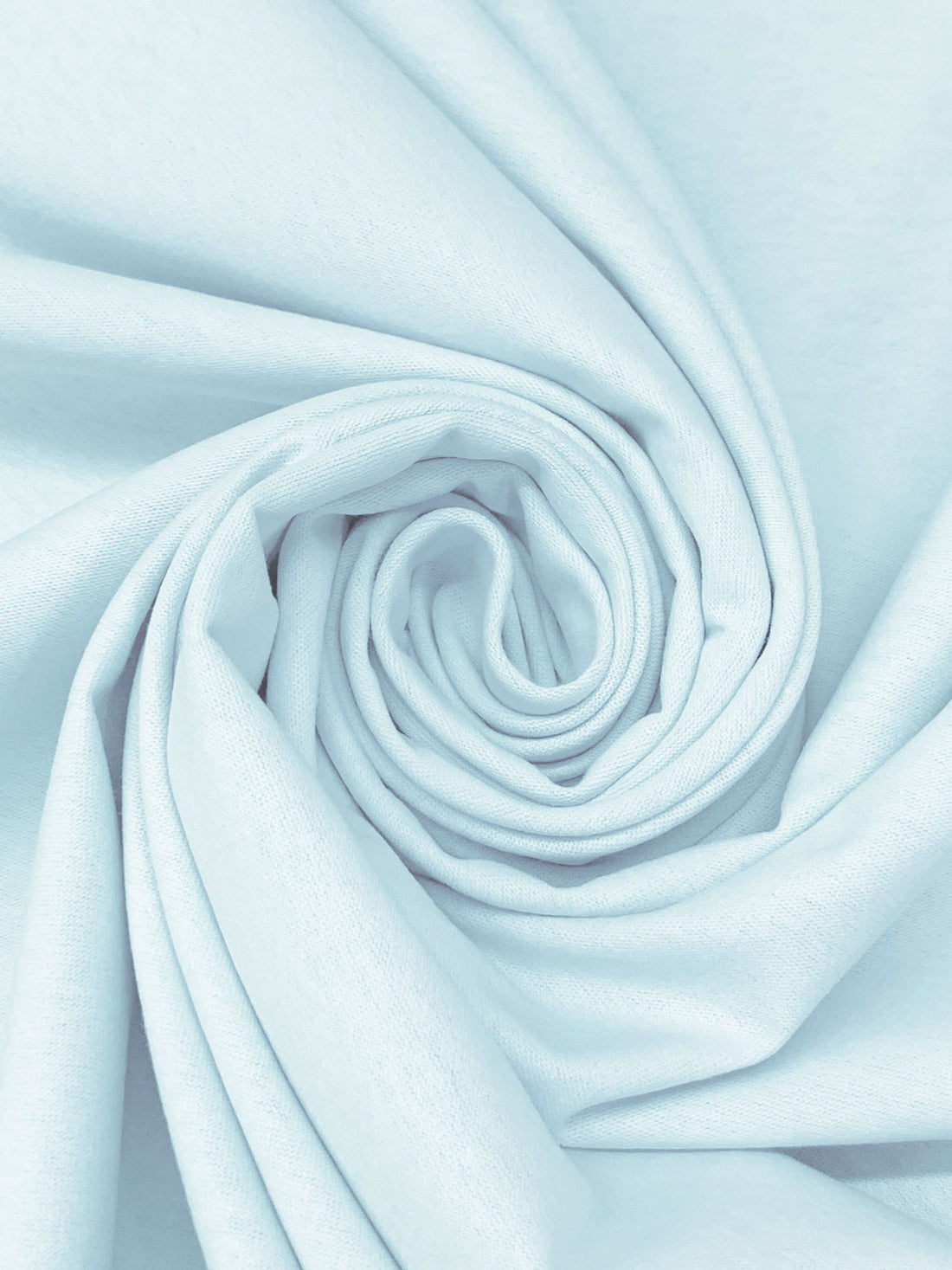 Pale Frost Blue 100% Organic Cotton 1x1 Tubular Rib Knit 28W