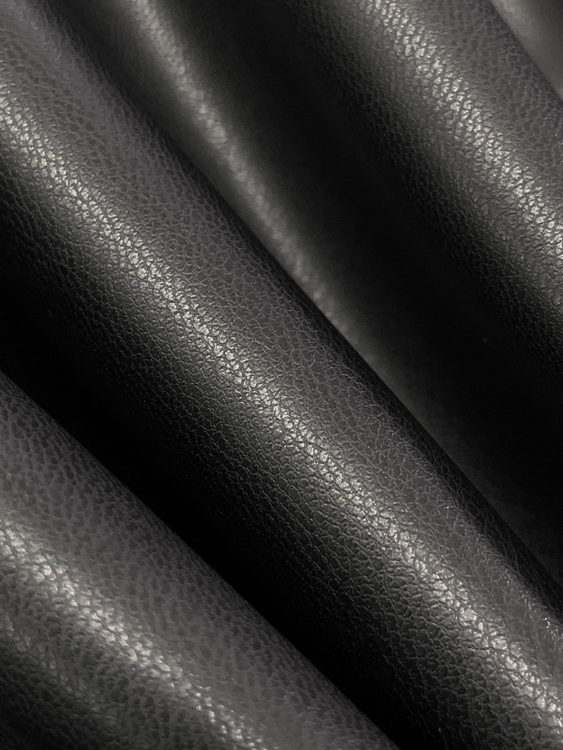 Onyx Black Polyurethane/Lycra Stretch Faux Leather - NY Designer - 56W