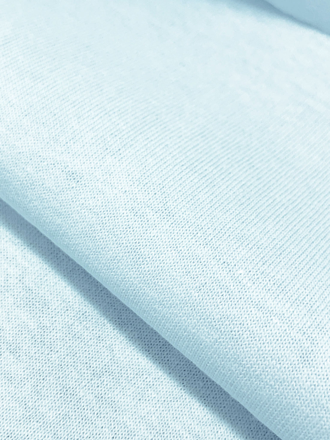 Pale Frost Blue 100% Organic Cotton 1x1 Tubular Rib Knit 28W