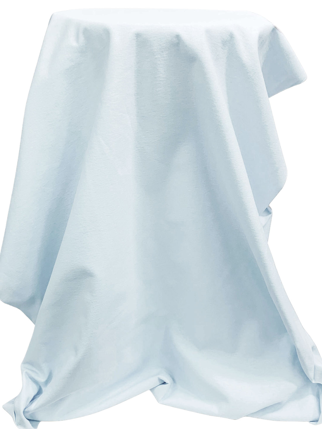 Pale Frost Blue 100% Organic Cotton 1x1 Tubular Rib Knit 28W