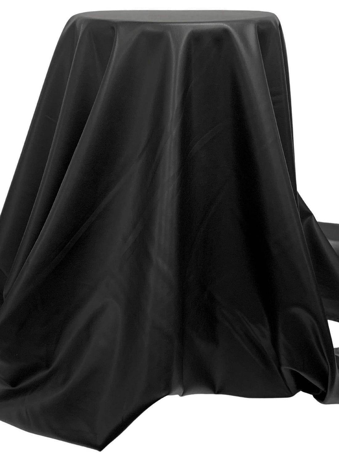 Onyx Black Polyurethane/Lycra Stretch Faux Leather - NY Designer - 56W