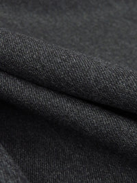 Iron Gray Polyester/Rayon/Lycra Heathered Stretch Twill Suiting - NY Designer - 54W