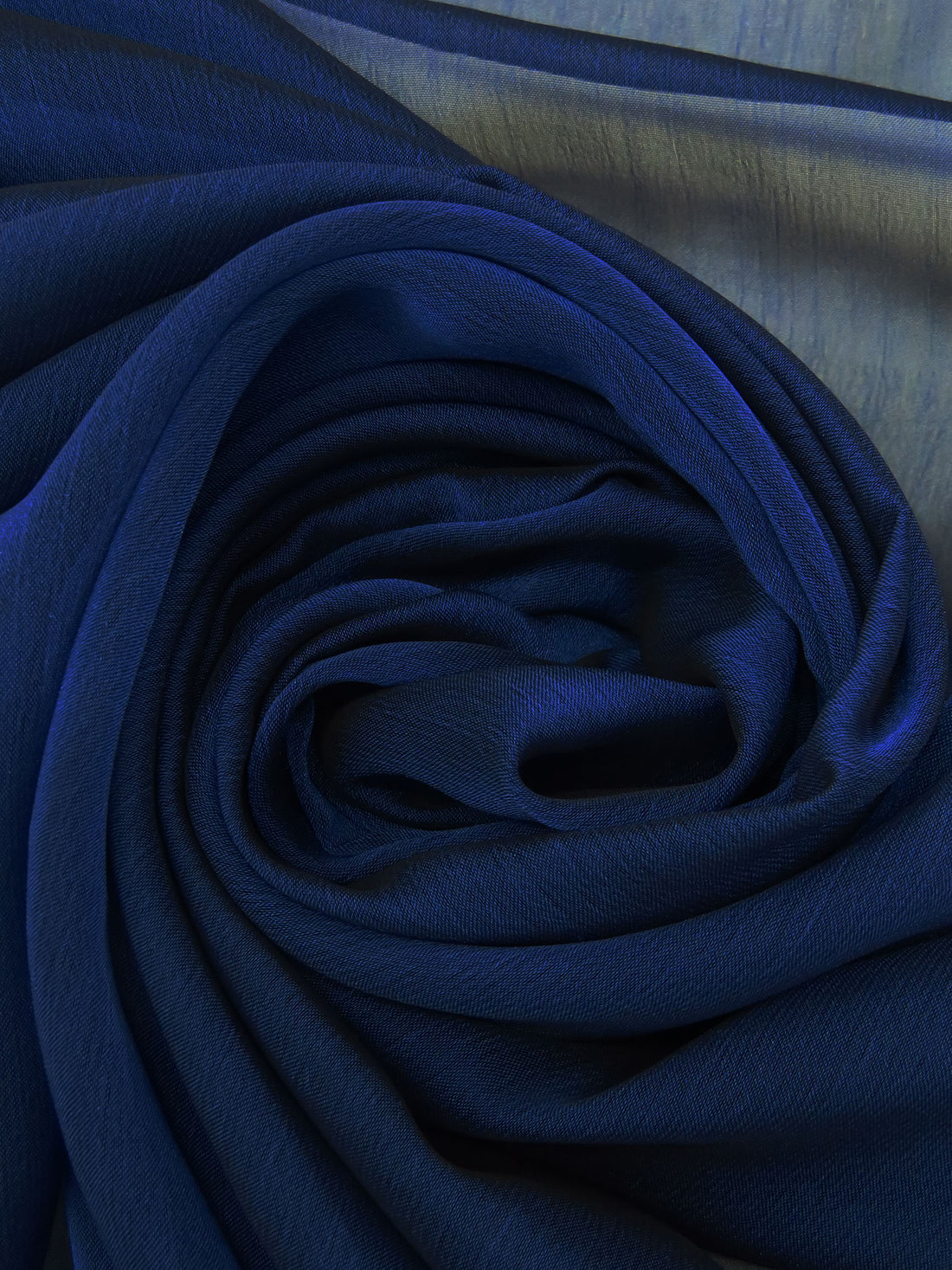 Dark Royal Blue 100% Polyester Iridescent Crinkle Chiffon 58W