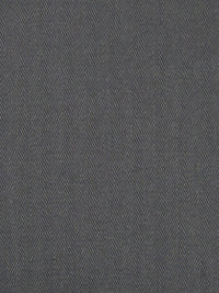 Iron Gray 100% Cotton Herringbone Twill - NY Designer - 58W