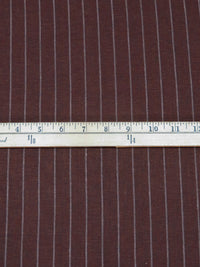 Rookwood Dark Red/Pale Light Lilac 100% Linen Vertical Stripe Weave Shirt Weight Woven 56W