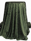 Hunter Green Polyester/Lycra Slubbed-Look Velvet Knit 56W