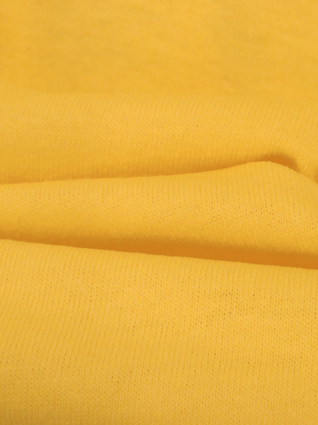 Sunglow Yellow 100% Organic Cotton 1x1 Tubular Rib Knit 28W