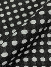 Black/Pale Gray Polyester/Wool Dot Weave Suiting 58W