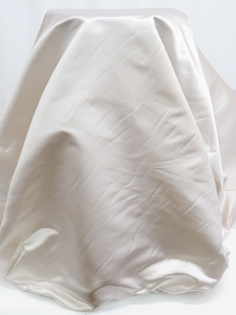 Coconut White 100% Silk Duchess Satin - Monique Lhuillier - 56W