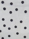 Black Acrylic/Nylon Scattered Embossed Polka Dots On Netting - Imported From France By Monique Lhuillier - 55W