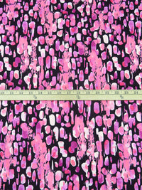 Black/Hot Pink/Orchid/Multi Nylon/Lycra Abstract Print Activewear Knit 58W