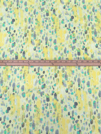 Gin/Straw/Eucalyptus/Multi Nylon/Lycra Abstract Print Activewear Knit 57W