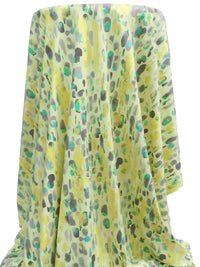 Gin/Straw/Eucalyptus/Multi Nylon/Lycra Abstract Print Activewear Knit 57W