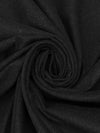 Soft Muted Black Cotton/Lycra Heathered Brushed Suiting - NY Designer - 56W