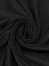 Soft Muted Black Cotton/Lycra Heathered Brushed Suiting - NY Designer - 56W