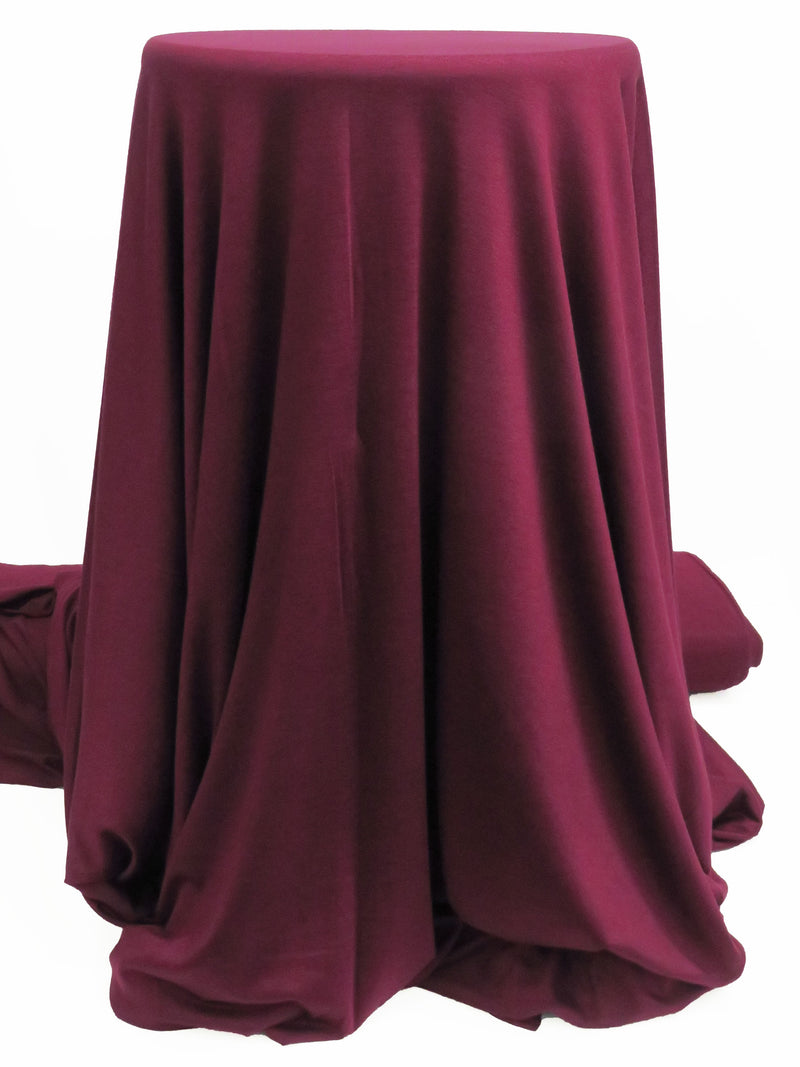 Wine Rayon/Lycra Jersey Knit 58W