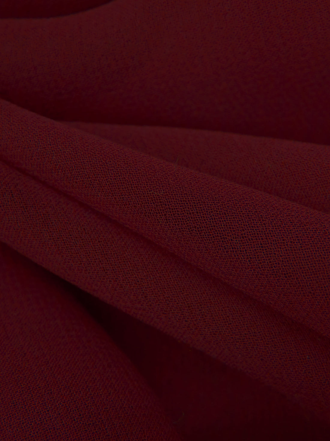 Dark Maroon 100% Silk Chiffon - NY Designer - 45W