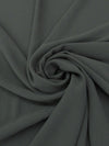 Pebble Gray 100% Polyester Crepe 60W