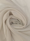 Dark Vanilla 100% Silk Chiffon - NY Designer - 44W