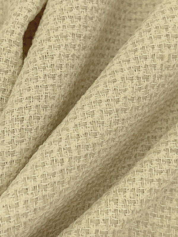 SOLD AS IS ONLY - Soft Straw/Muted Tan/Off-White Wool/Rayon/Nylon Tweed Boucle Suiting 58W