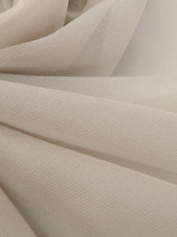 Dark Vanilla 100% Silk Chiffon - NY Designer - 44W